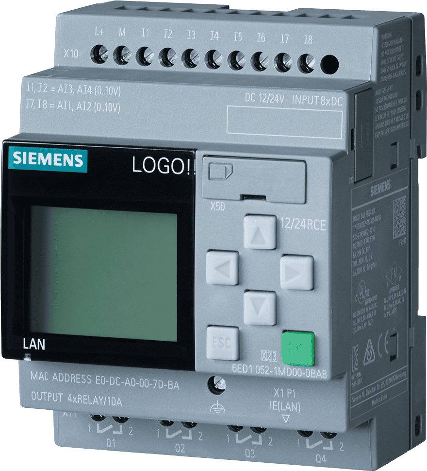 6ED1052-1MD08-0BA1 – Module Logic LOGO! 12/24RCE 8DI(4AI)/4DQ