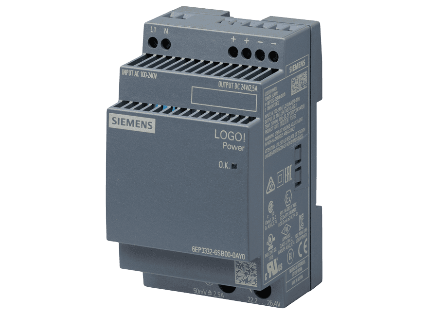 6EP3332-6SB00-0AY0 – Stabilized Power Supply LOGO!Power 24V/2.5A