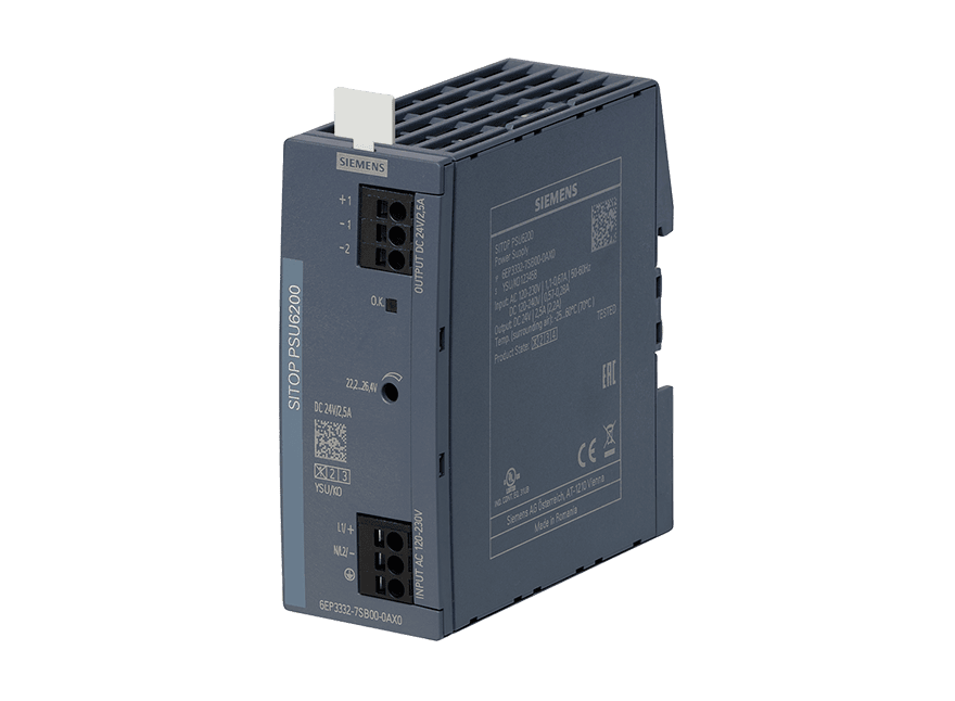 6EP3332-7SB00-0AX0 – Stabilized Power Supply SITOP PSU6200 24 V/2.5 A