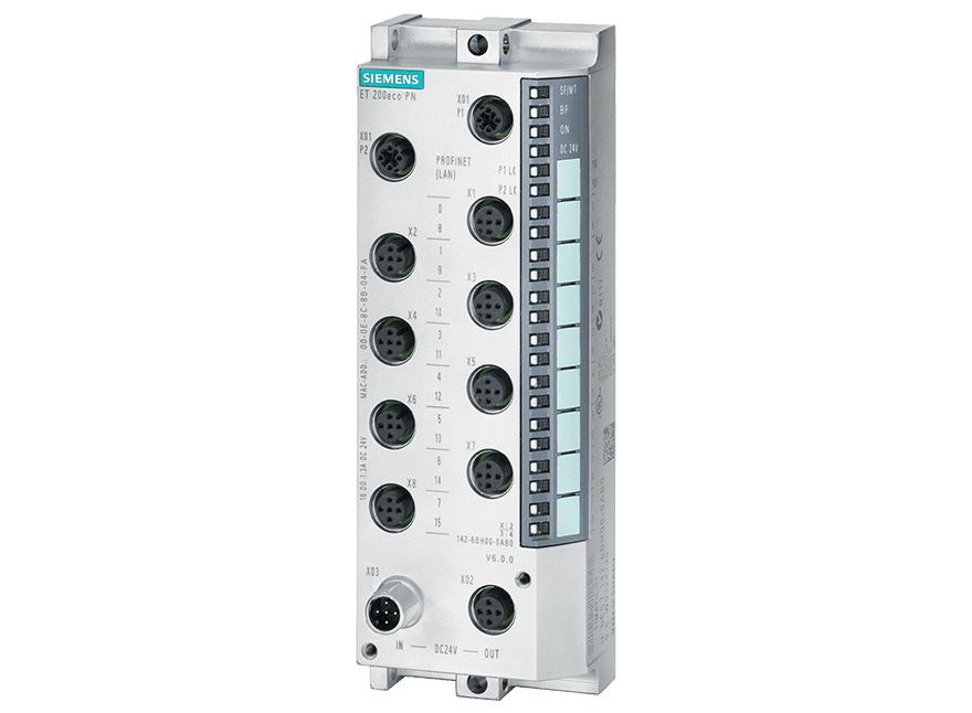 6ES7141-6BH00-0AB0 – Module 16 DI 24 V DC; 8xM12 ET 200eco PN