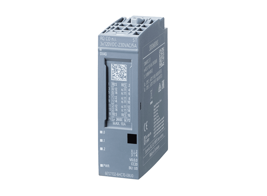 6ES7132-6HC70-0BU0 – Module RQ COni 3x120VDC..230VAC/5A ST
