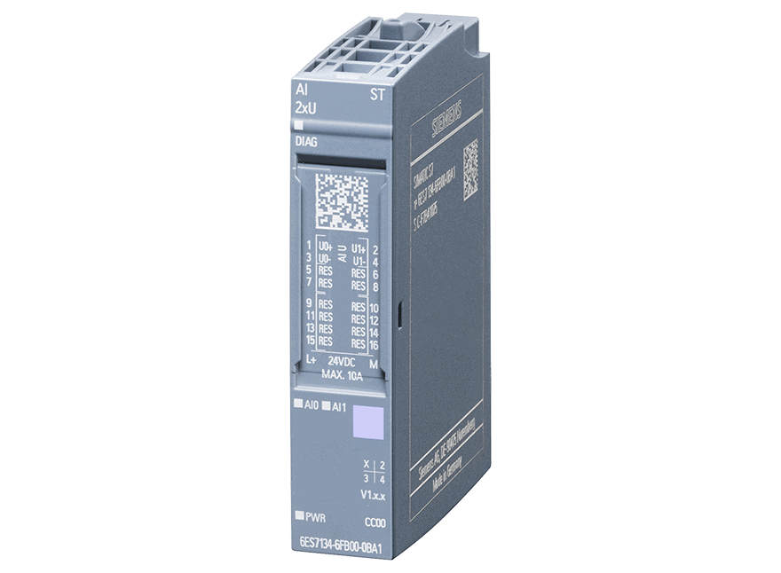 6ES7134-6FB00-0BA1 – Module AI 2xU Standard Pack ET 200SP