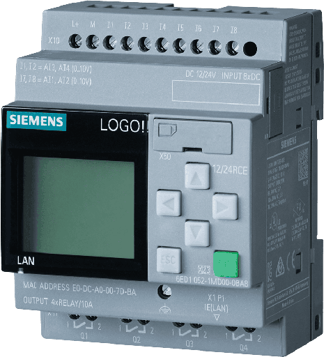 6ED1052-1MD08-0BA1 – Module Logic LOGO! 12/24RCE 8DI(4AI)/4DQ