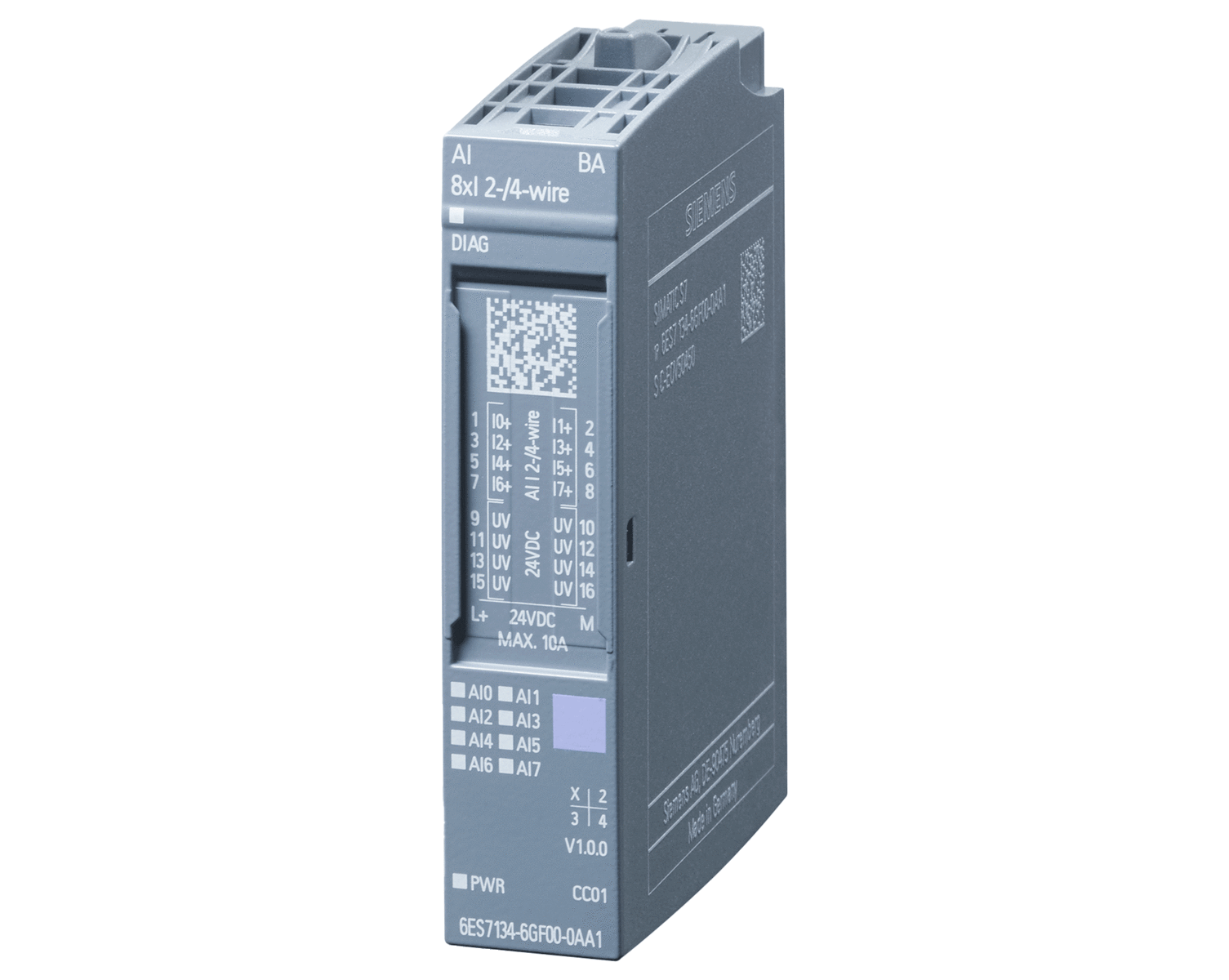 6ES7134-6GF00-0AA1 – Module AI 8XI 2-/4-wire Basic ET 200SP