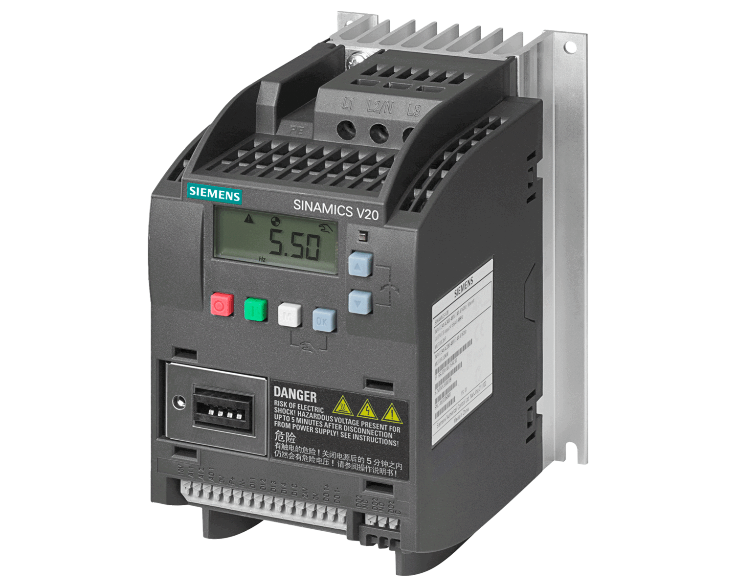 6SL3210-5BE13-7CV0 – Biến tần V20 3P AC380-480V 0,37 kW Integrated filter