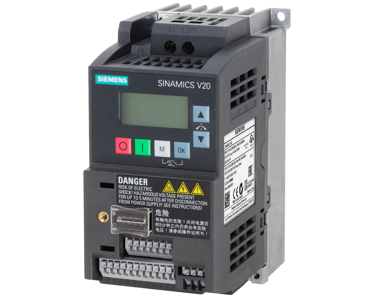 6SL3210-5BB15-5UV1 – Biến tần V20 1P 0,55 kW unfiltered