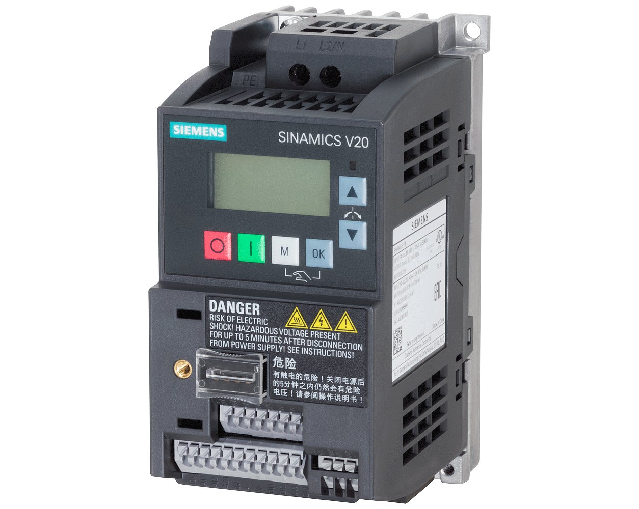 6SL3210-5BB13-7UV1 – Biến tần V20 1P 0,37 kW unfiltered